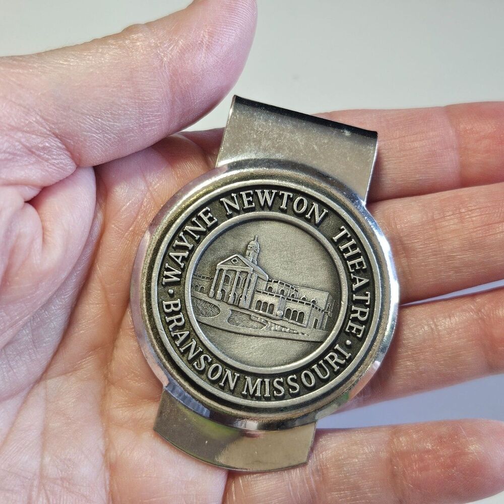 Silver Tone Wayne Newton Theater Money Clip Branson Missouri